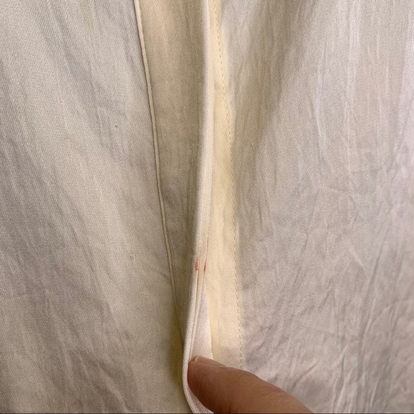 Anne Klein White Loose Sheer Button Down Blouse - Picture 8 of 10